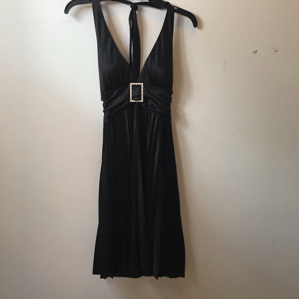 Black midi dress